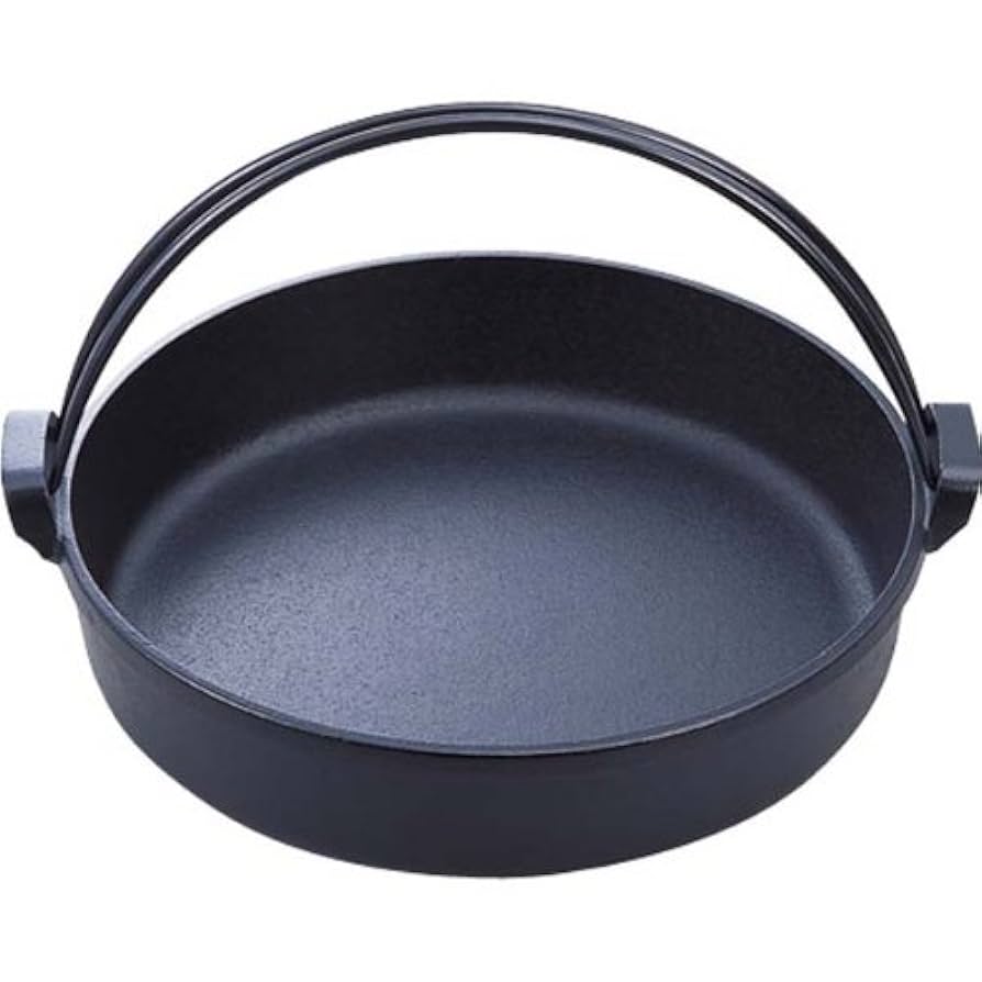 Amazon｜岩鋳 Iwachu すき焼き鍋 南部ツル付18 黒焼付 内径18cm